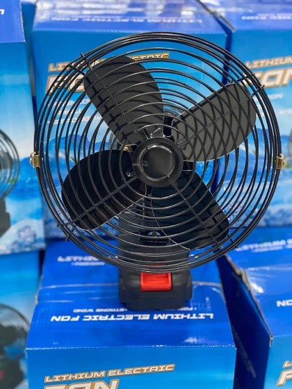 پنکه شارژی ۴۸ ولت توری فلزی مدل FAN LITHIUM 3PIN